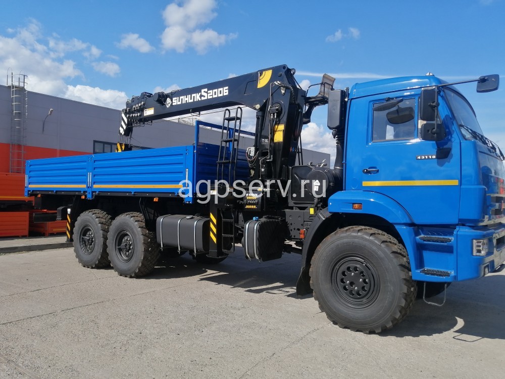 Автомобиль бортовой 438240-02 на шасси КАМАЗ 43118-73094-50 с КМУ SUNHUNK 2006