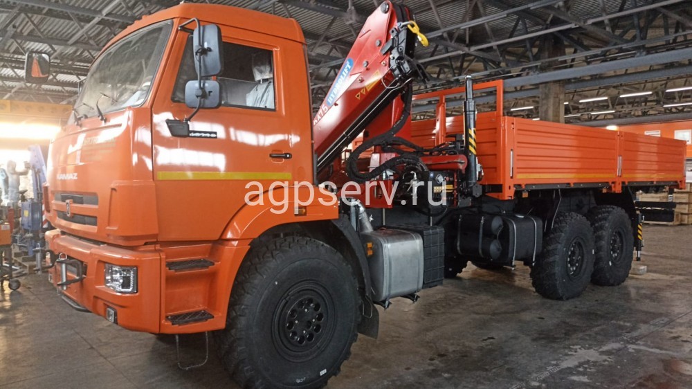 Автомобиль бортовой 6х6 на шасси КАМАЗ 43118 с КМУ HYDROLIFT 2475 К2